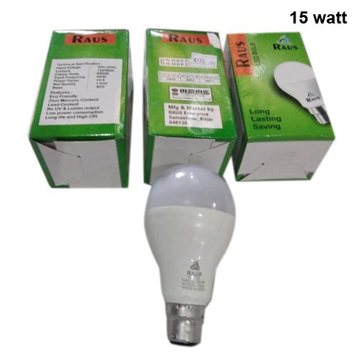 Raus Round Aluminum 15 Watt LED Bulb, Lighting Color : Cool White