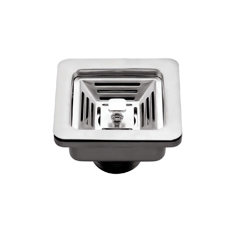 Camry Polished Stainless Steel Square Sink Strainer, Grade : ANSI