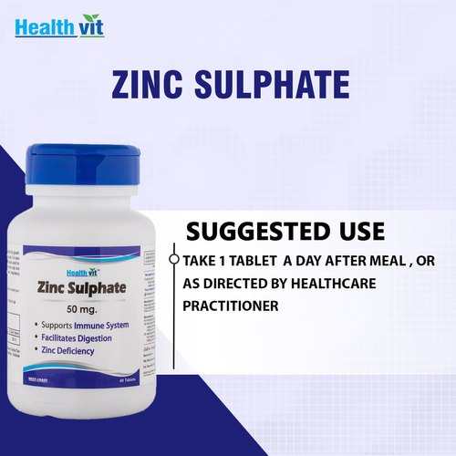 Health vit Zinc Sulphate Capsule, Packaging Type : Bottle