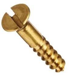 Brass Wood Screw, Length : 12mm to 100mm