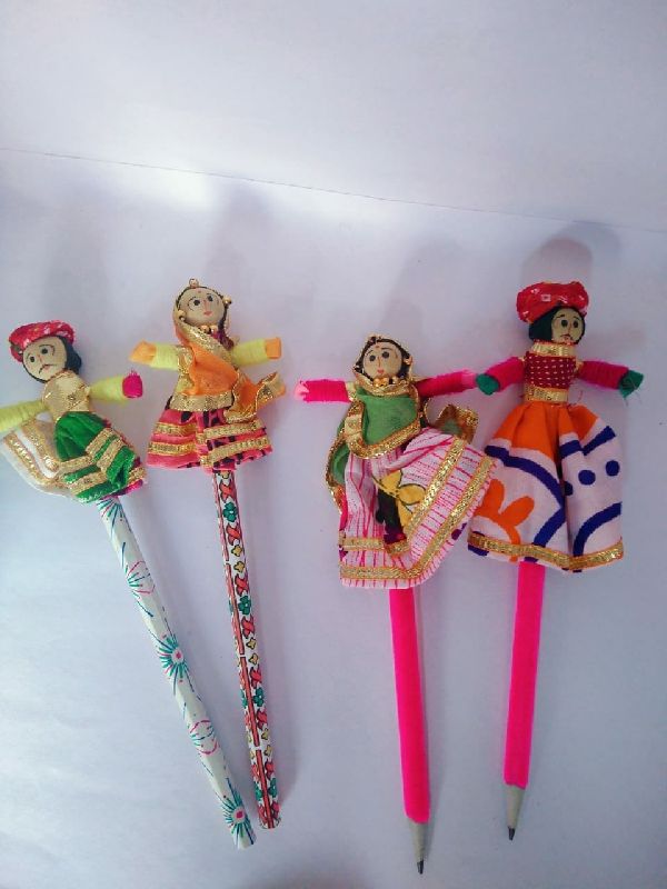 Cotton Rajasthani Puppet Pencil, for Decor, Home, Style : Culture