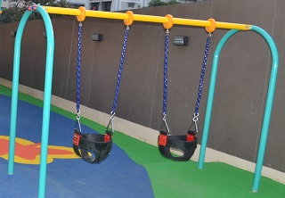Double Toddler Swing, for Children parks, gardens societies 
