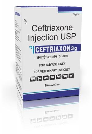 Ceftriaxone Sodium Injections, Packaging Type : Vial with stopper