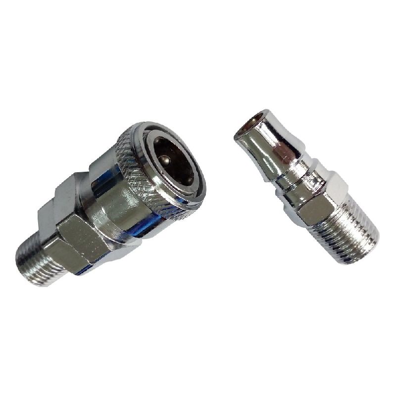 Polished Metal Pneumatic Coupler, for Perfect Shape, High Strength, Fine Finished, Durable, Crack Proof