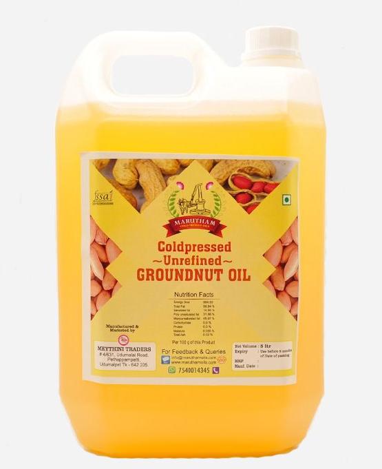 Cold Pressed Groundnut Oil - 5 Liter