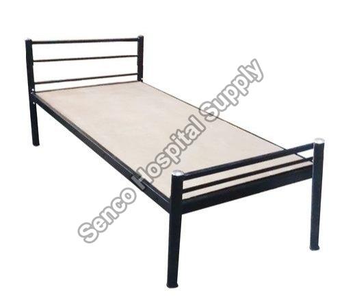 Black Powder Coated Metal Single Bed, Size : 6 x 3 Inch