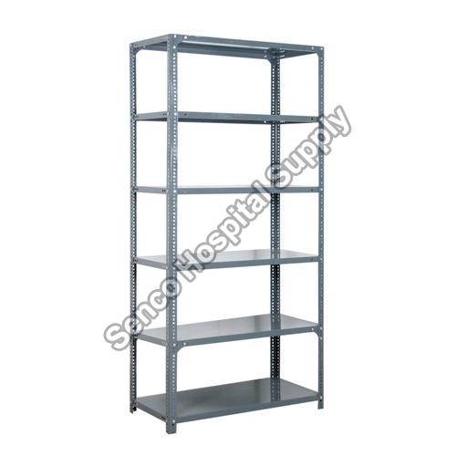 SHSC Paint Coated Mild Steel Slotted Angle Storage Rack, for Hospital, Office Etc