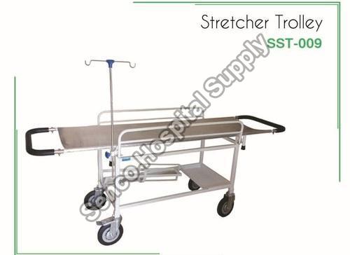 SHSC Mild Steel Stretcher Trolley, Operating Type : Manual