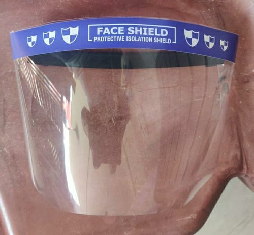 Transparent PET Face Shield Mask, for Safety Purpose, Size : 8*16cm