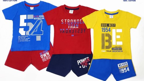Kids T Shirt And Shorts Set, Gender : Boy