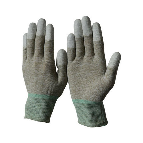 Plain ESD Top Fit Gloves, Size : M