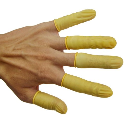 ESD Yellow Finger Cots, for Clinical, Constructional, Hospital, Laboratory, Feature : Oil Resistant