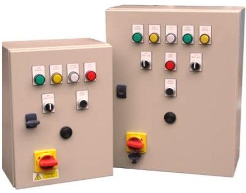 Mild Steel Pump Station Control Panel, Voltage : 220V