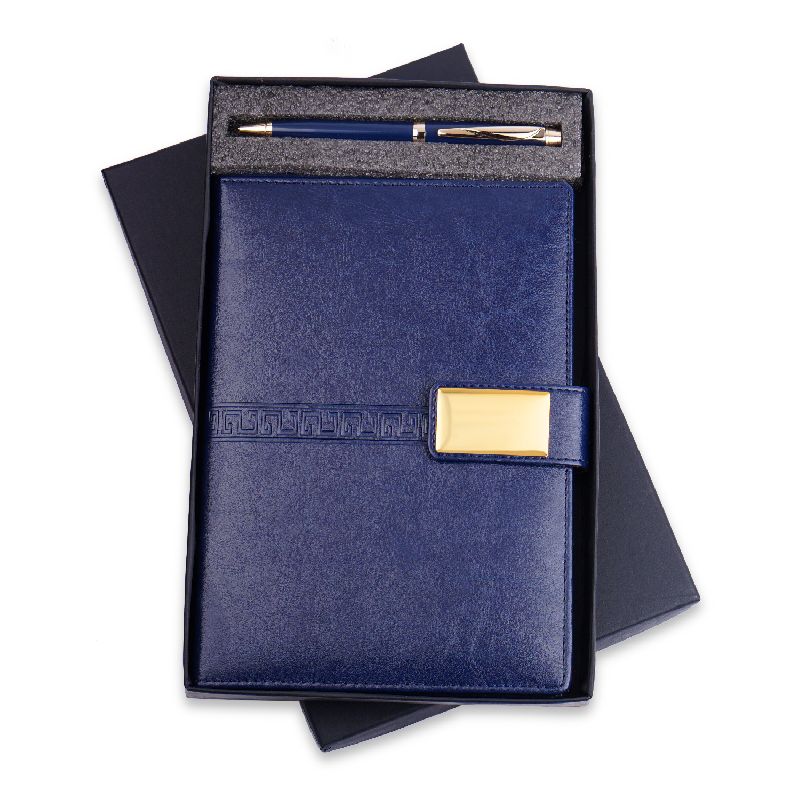 NAVY BLUE PU LEATHER DIARY