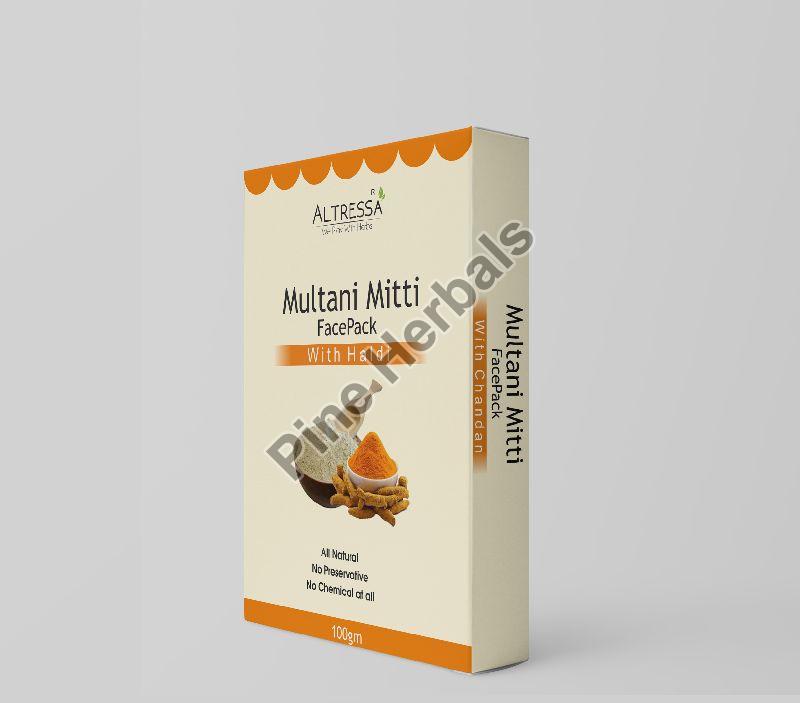 Multani Mitti with Haldi Face Pack, Packaging Type : Paper Box