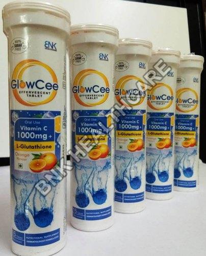 Glowcee Vitamin C Tablets, Packaging Type : Tube