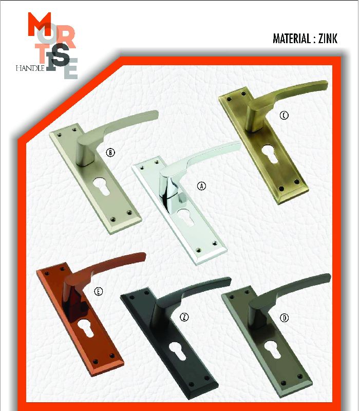 M-1003 Zink Plate Mortise Door Handles, Certification : ISI Certified, ISO 9001:2008 Certified