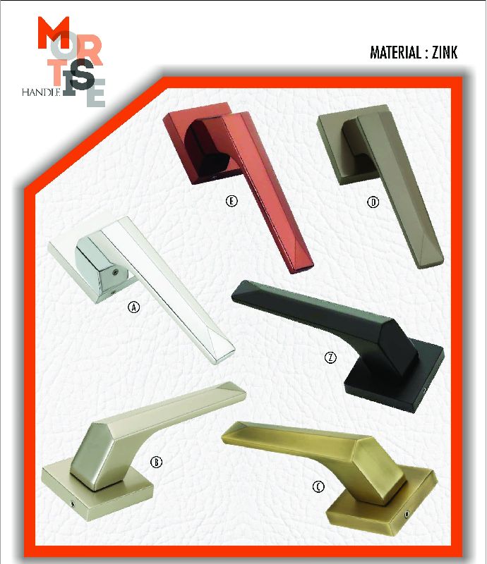 M-1005 Zink Rose Mortise Door Handles