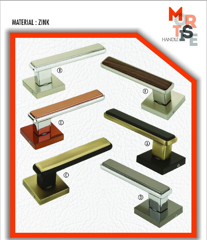 M-1010 Zink Rose Mortise Door Handles