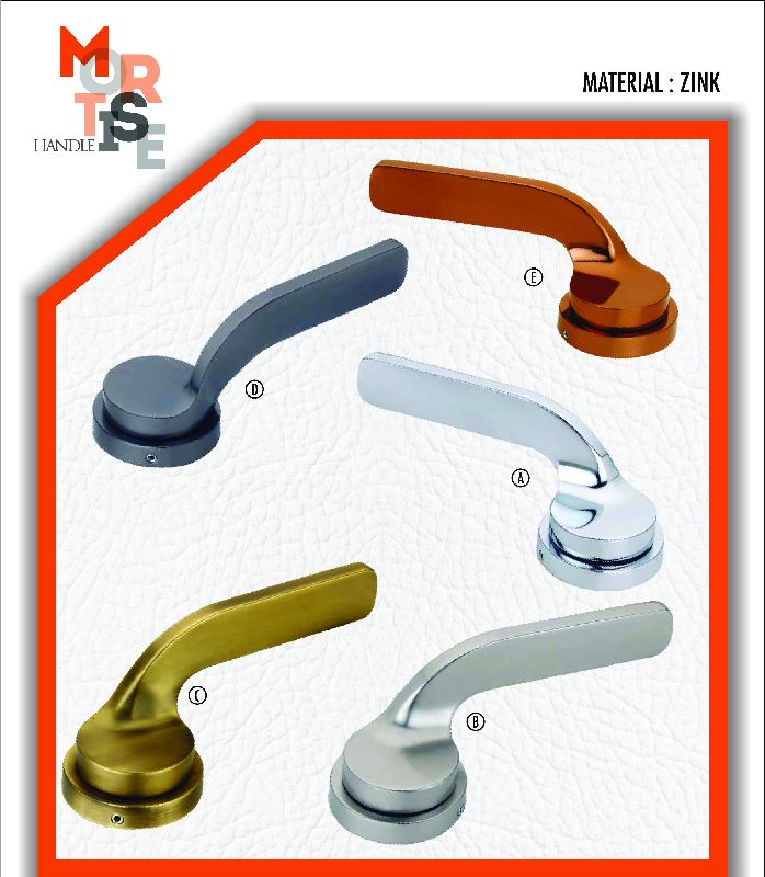 M-1011 Zink Rose Mortise Door Handles