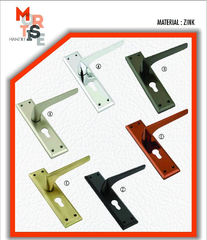 M-1012 Zink Plate Mortise Door Handles