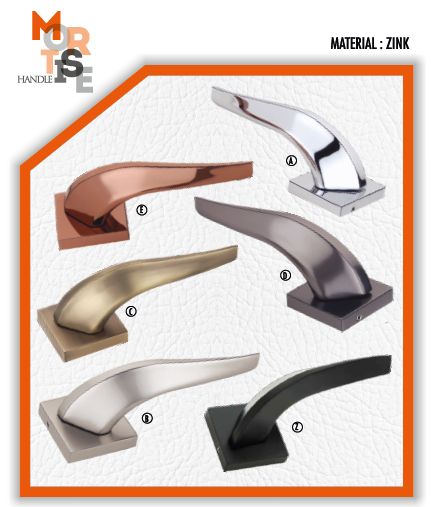M-1014 Zink Rose Mortise Door Handles, Feature : Durable, Fine Finished, Perfect Strength, Rust Proof