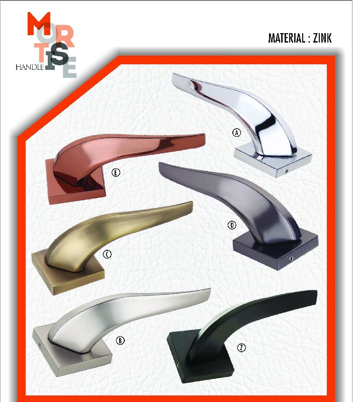 M-1015 Zink Rose Mortise Door Handles, Feature : Durable, Fine Finished, Perfect Strength, Rust Proof