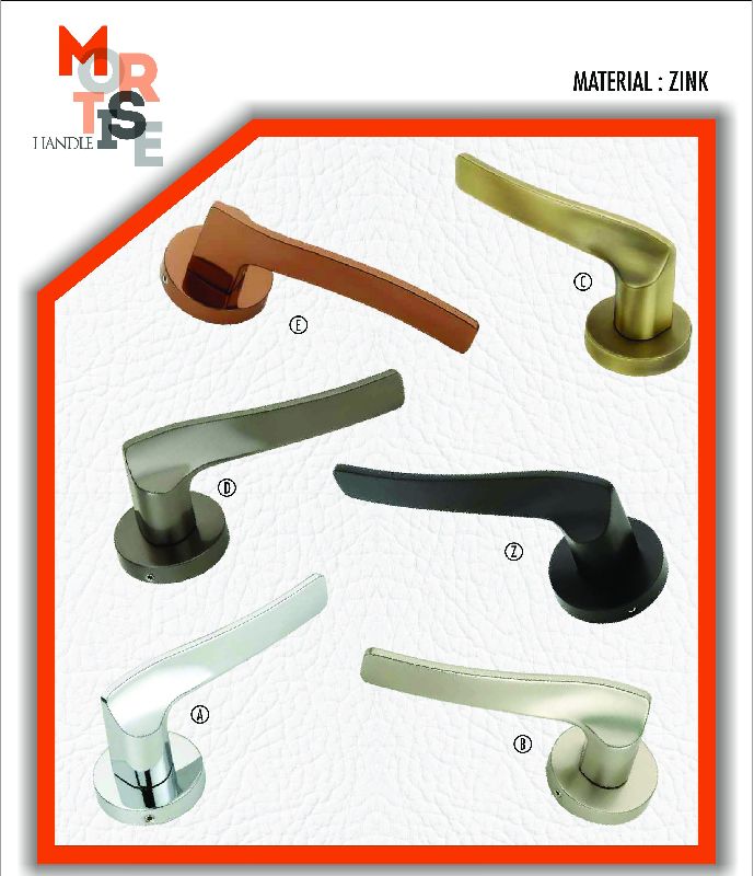 M-1017 Zink Rose Mortise Door Handles, Feature : Durable, Fine Finished, Perfect Strength, Rust Proof