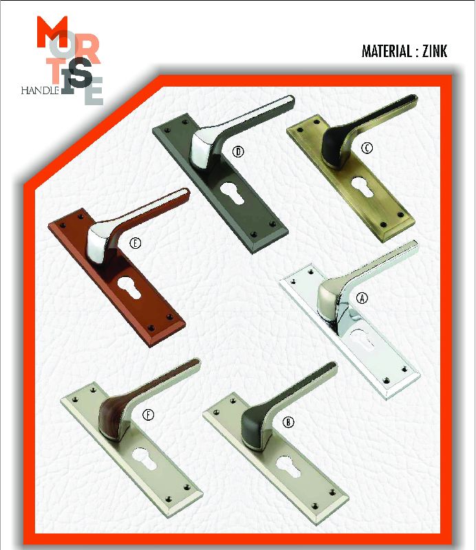 M-1019 Zink Plate Mortise Door Handles, Certification : ISI Certified