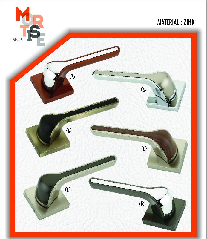 M-1019 Zink Rose Mortise Door Handles