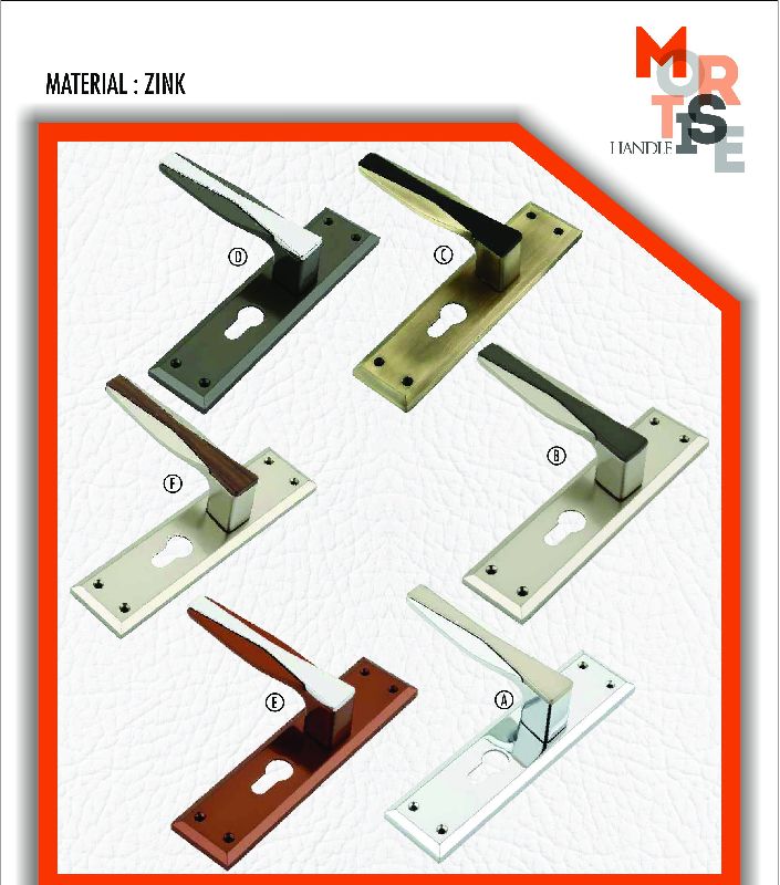 M-1021 Zink Plate Mortise Door Handles