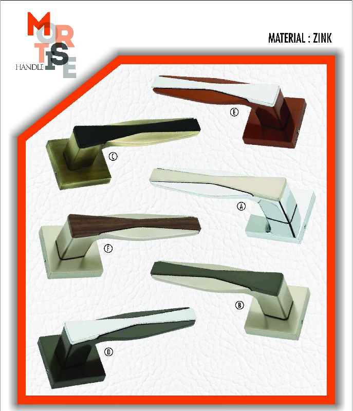 M-1021 Zink Rose Mortise Door Handles