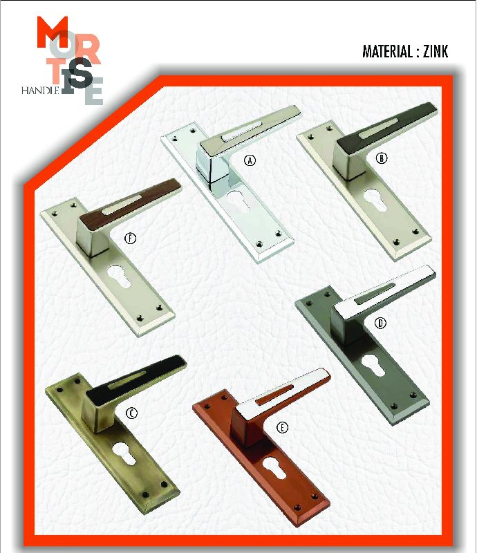 M-1022 Zink Plate Mortise Door Handles, Certification : ISI Certified, ISO 9001:2008 Certified