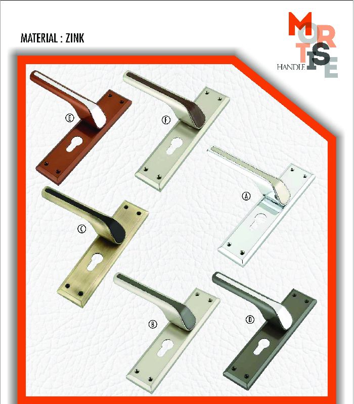 M-1023 Zink Plate Mortise Door Handles