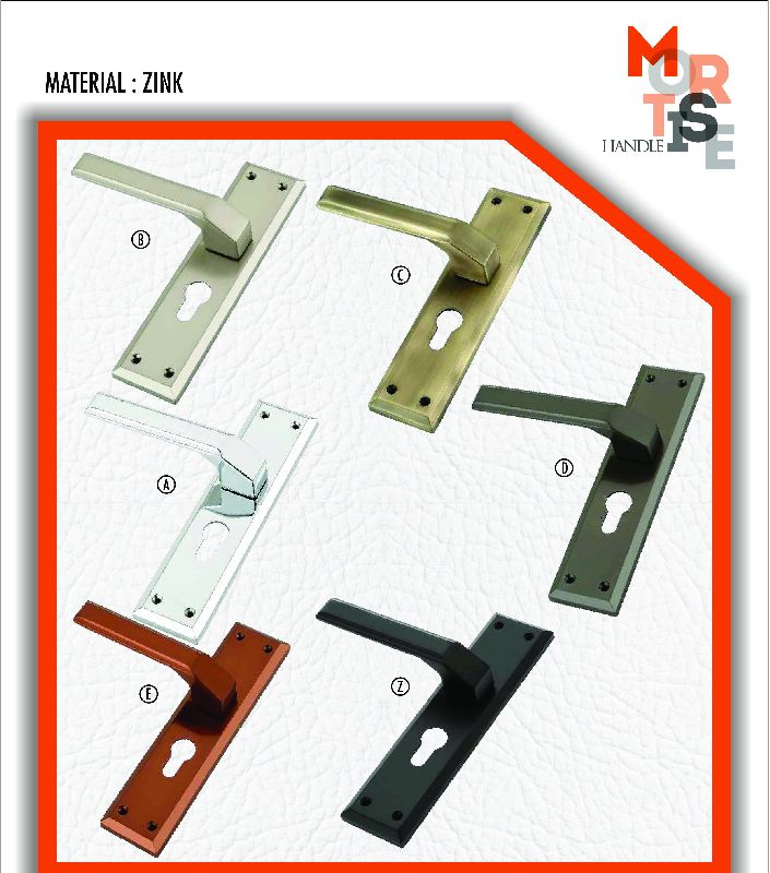 M-1025 Zink Plate Mortise Door Handles, Certification : ISI Certified, ISO 9001:2008 Certified