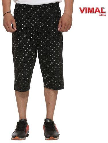 Vimal Clothing Black Cotton Mens Printed Capri, Occasion : Sports at Rs 150  / Piece in Ludhiana