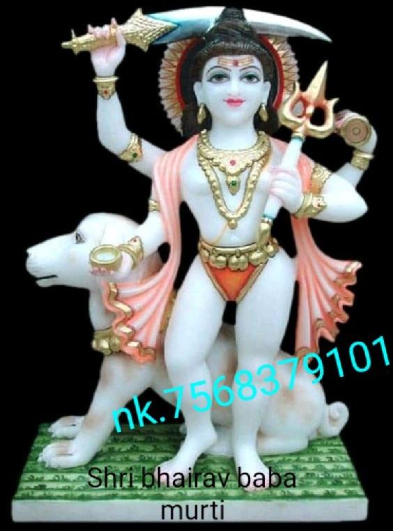 Marble Shri Bhairav Baba Statue, for Home, Temple, Size : Multisizes