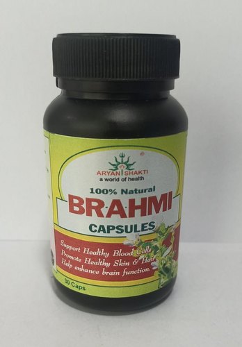 Aryan Shakti Brahmi Capsules, Packaging Type : Plastic Bottle