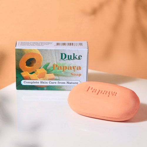 Duke Papaya Soap, for Bathing, Parlour, Personal, Skin Care, Packaging Type : Paper Box