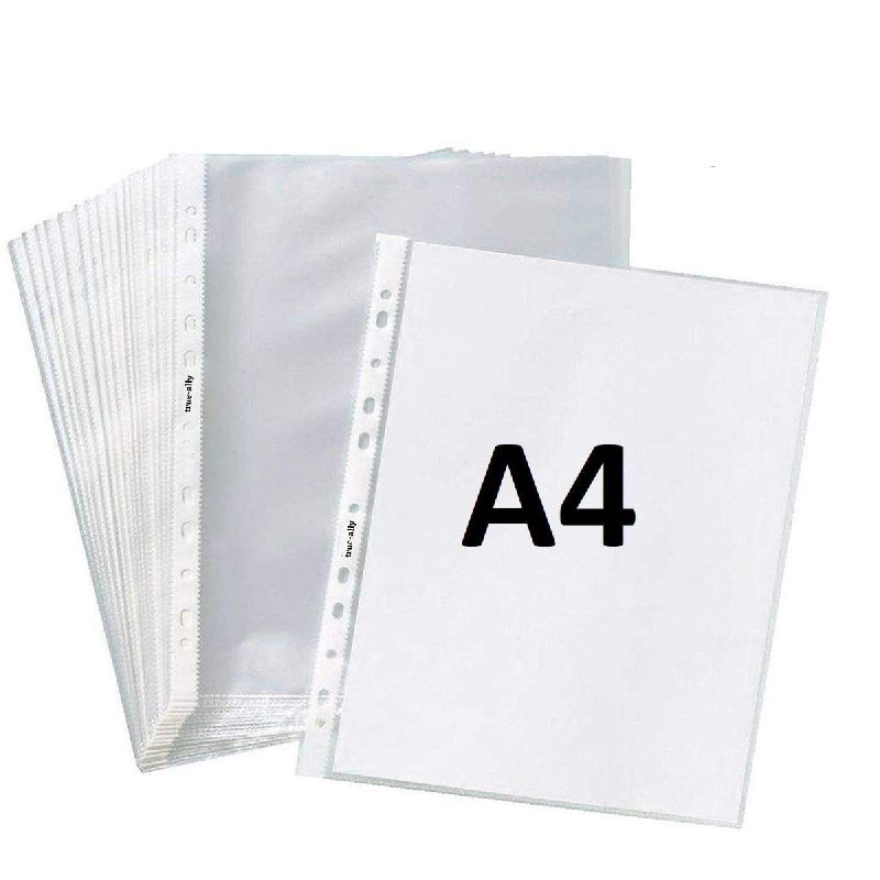 Transparent Document Sleeves, Leaf Sheet Clear Certificates, Waterproof Sheet Protectors 11 Holes Pu