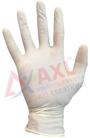 Plain latex gloves, Color : White