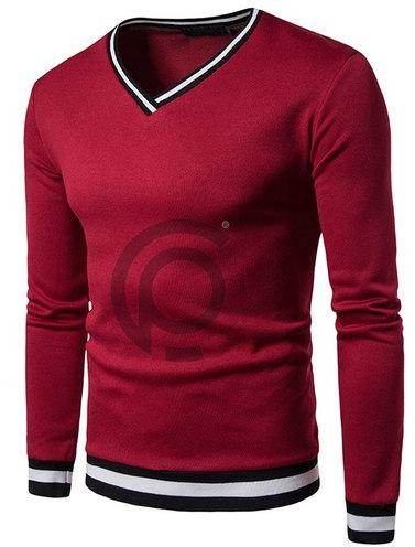 Cotton Fleece V Neck Sweatshirt, Size : All size