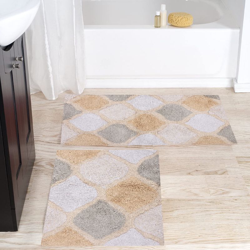 Rectangular Cotton Pestal Bath mat, for Home, Hotel, Office, Technics : Attractive Pattern, Tufted