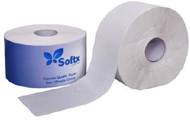 Softx Tissue Jumbo Roll, Pattern : Plain