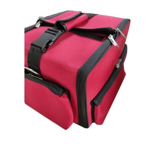 Polyester Vanity Bag, Color : Red