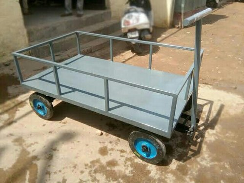 Forcelift Rectangle Mild Steel Heavy Duty Platform Trolley, for Industrial, Loading Capacity : 1-2 Ton