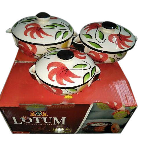 Lotum Printed Ceramic Donga Set, Color : Multi