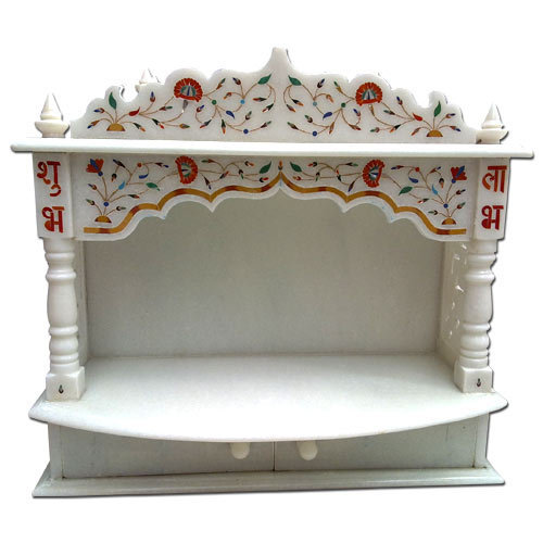 White Marble Decorative Indoor Customised Pooja Temple