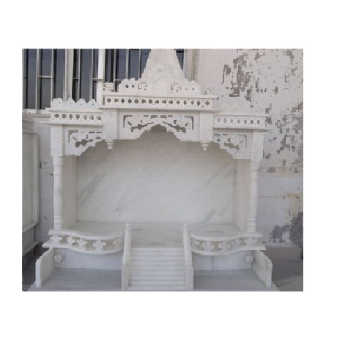 Indian White Stone Marble Pooja Temple, for Countertops, Feature : Good Looking, Optimum Strength, Washable