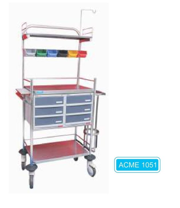 Polished crash cart, for Hospitals, Feature : Durable, High Quality